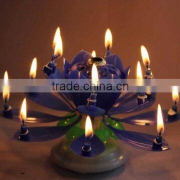 the most popular happy MUSIC birthday Lotus flower candle export in 2015