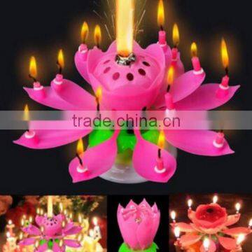 Intelligent+ Multicolors Musical Blossom Lotus Flower Rotatable Birthday Candles photo-4