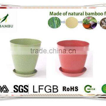 OEM Available No Pollution Antique Bamboo Fiber Flower Pots photo-4