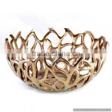 metal fancy unique fruit bowl