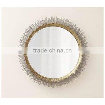 metal wall decorative sun design mirror