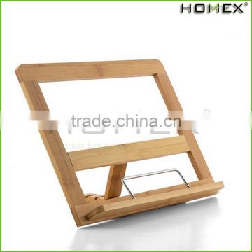 Bamboo book stand/ cookbook stand for kitchen Homex-BSCI