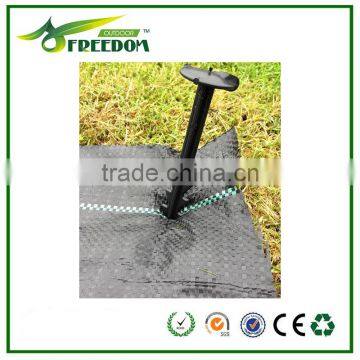 Custom plastic nails used for agricultural ground cover