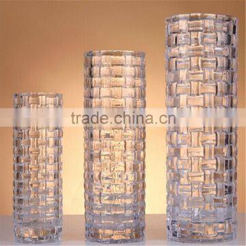 Straight Hape Glass Vase With Weave for Decoration&Gift photo-2