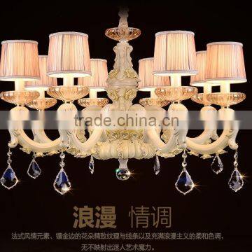 ZG202 Momoda Luxury Decorations French Style Ceramic Cream White Living Room Bedroom Villa Big Lighting Chandelier Pendant Lamp photo-4