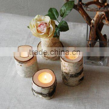 Home Decor Wood Candles.Tree Branch Candleholders Set Of 3, Wooden Tealight Holders photo-5
