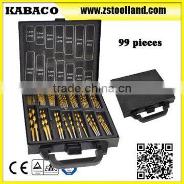 Titanium Coated 99 Pc Piece HSS Drill Bit Set