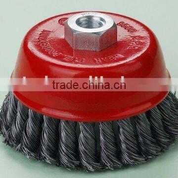 twisted cup brush knotted wire