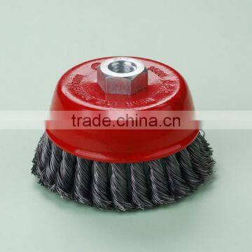 Twist knot wire cup brush,Good quality and best price wire brush,cup brush,bottle brush.diameter 150mm