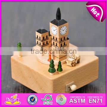 High quality children toys beech wood diy music box W07B041