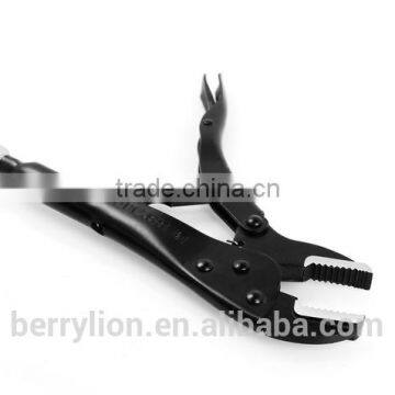 Berrylion Chorme Plated Black Flat Nose Locking Pliers 10"/250mm High Qualtiy Lock Plier photo-4