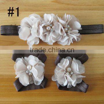 Fabric Flower Headband for Kids Hair Accessories, Foot Flower Band for Baby Girl photo-6