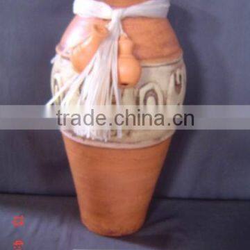 Clay flower ceramic Vase