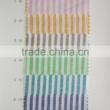 yarn dyed striped linen cotton woven fabric