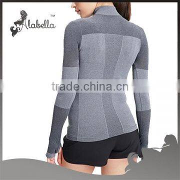 Thumbholes Women Pullover Hoodie 1/4 Zip Pullover Sweatshirt photo-2