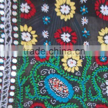 Multicolor PHULKARI GEORGETTE DUPATTA SHAWL, Hand Embroidery photo-4