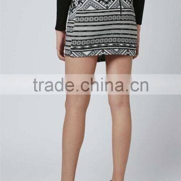 Elegant Brand Women Tassel Wrap Skirts Grey Jacquard Weave Clothing Cotton Fabric Skirts photo-5