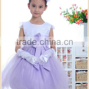 hot bow appliqued ball gown tulle flower girl dress european fashion pictures of sexy wedding night dresses for children