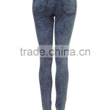 High Quality Stone Washed Women Sexy Skinny Demin Pants photo-2