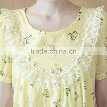 Zm51266a Short Sleeve Summer Cotton Elegant Maternity Dress photo-3