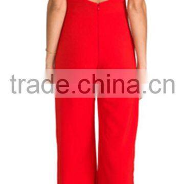 Girls/ladies Sexy Deep V-neck Loose Jumpsuits R0023 photo-3