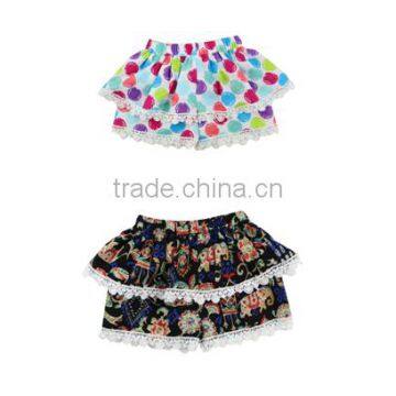 Children boutique clothing 2017 new model girls summer clothing printed flower girl shorts/skirt