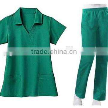 Body Fit Mock Wrap Hospital Staff Uniform photo-4
