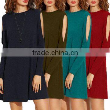 Hot Style Broken Shoulder Long-sleeved Loose Skirt photo-2