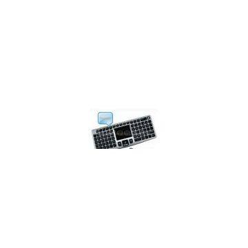 Mini Bluetooth 3.0 Wireless Keyboard with Receiver and DPI Adjustable Touchpad (ZW-51007BT-Silver)