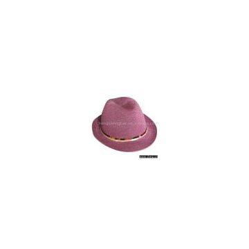 Sell Gold Polyester Fedora / Trilby (2 Loop Paillette on Body)