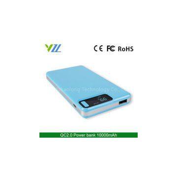 Fast Charging QC2.0 RoHS Power Bank 10000mAh Smart Mobile Power Bank Manual Mobile Power 13000mAh