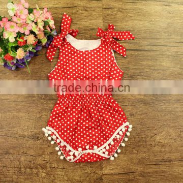 New Coming Child Clothes Latest Design Christmas Clothing Sleeveless cartoon Baby Rompers