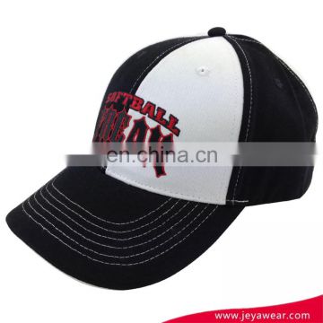 New Design Plain Embroidery Baseball Caps Different Two Color White And Black Baseball Cycling Caps