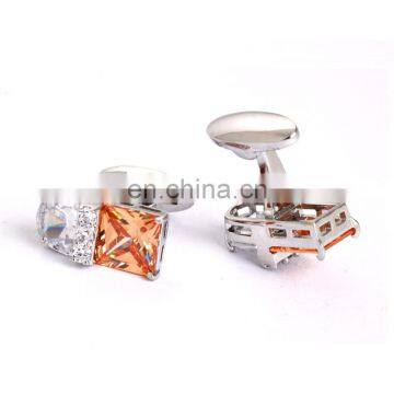 High Luxury White Crystal Wedding Gift Cufflinks photo-4