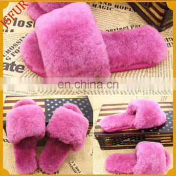 Rabbit Fur Colorful Wholesale For Women Beach Flip Flop Slipper photo-5