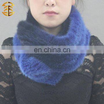 Womens New Style Colorful Real Mink Fur Scarf Neck Scarf