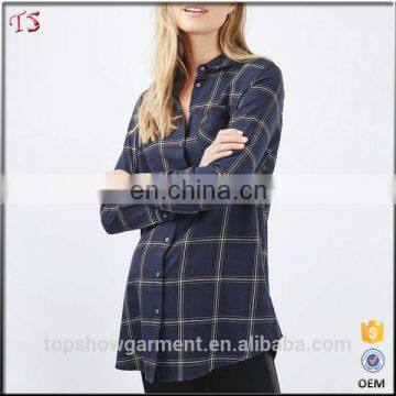 Oem service wholesale maternity clothing casual plaid shirt