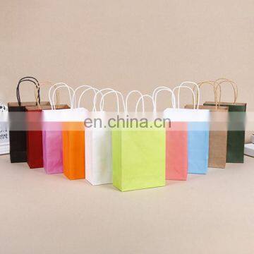 High Quality Customized Metal Bronze Gold / Silver Foil Hot Stamping Embossing Logo Ribbon Handle Bread Candy Packing Paper Bag photo-5