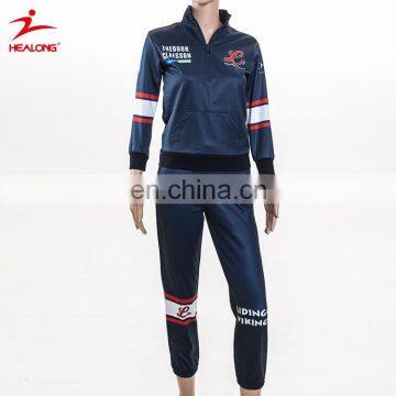 Promotion Sportswear Print Custom Sublimated Navy Blue Ice Hockey Uniform Top Supplier