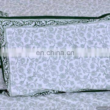 Floral Queen Size Bed Sheet Pure Cotton Fabric Bed Cover Jaipur Hand Block Printed Bedding 3 Pcs Bedspread photo-4