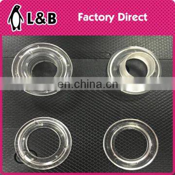 wholesale shoe lace eyelet fastener round transparent plastic eyelet