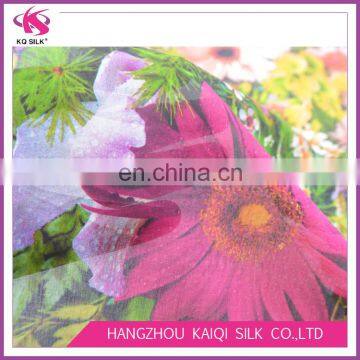 Floral Digital Print Cotton Silk Colorful Silk Blend Cotton Fabric Silk Fashion Fabric for Lady Dress photo-5