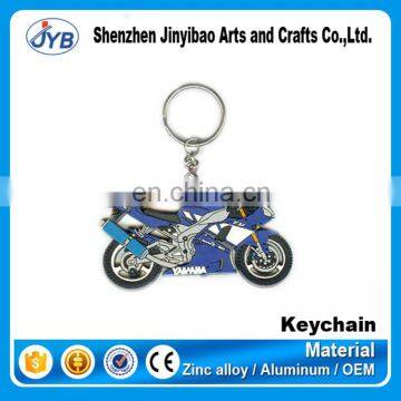 Promotional motorcycle pvc motorbike rubber key ring