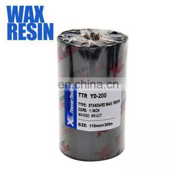 xinxiang fineray wax resin black white color yamaha ttr label thermal transfer bar code ribbon