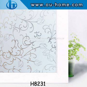 OUHOME PVC Film Manufacturer Color Stained PVC Static Window Film Plastic Vinyl Sticker photo-2