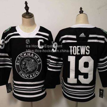 Chicago Blackhawks #19 Toews Black Jersey