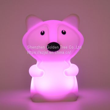 mini led fox baby bed sensor night light lamp battery operated for baby room decor