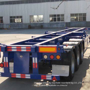 Skeleton 3axles 20FT 40FT Container Chassis Container Semi Truck Trailer