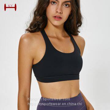 Wholesale Women Yoga Sports Bra For Training Nylon Spandex Workout Clothing Manufacturer photo-2