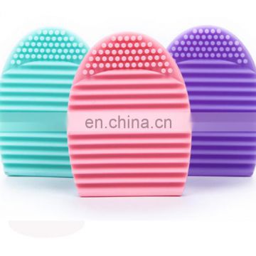 Silicone cleansing brush and silicone brush egg